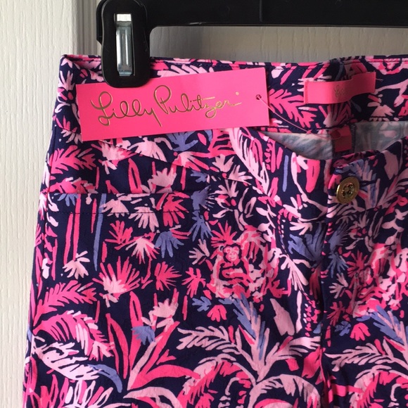Lilly Pulitzer Navy and Pink Ankle Pants - Picture 4 of 4